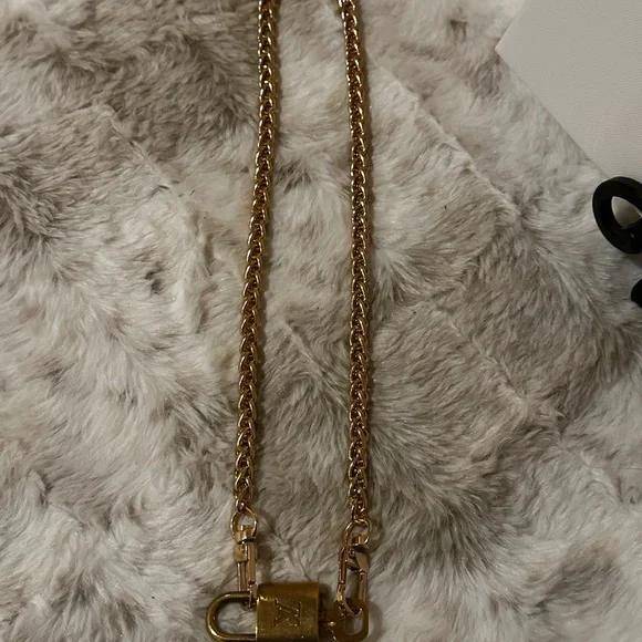 Louis Vuitton Lock and Key with Gold Chain Necklace #304 - Picture 3 of 5
